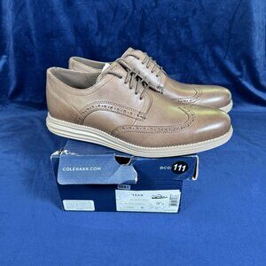 NIB Cole Haan Original Grand Short Wing Truffle/Irish Cream Men's 9.5 0691